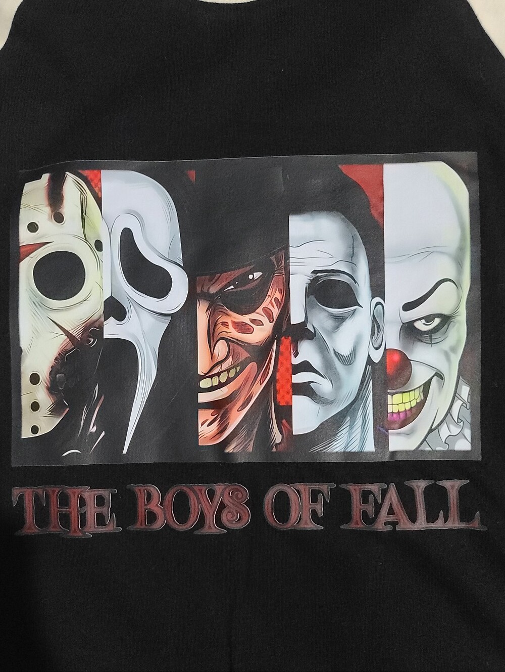 💫 Horror Slasher Parody Baseball Raglan Tee M - Picture 2 of 6